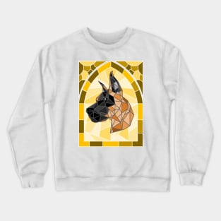 Stained Glass Fawn Great Dane Crewneck Sweatshirt